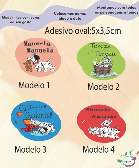 Adesivo Oval-101 Dalmata