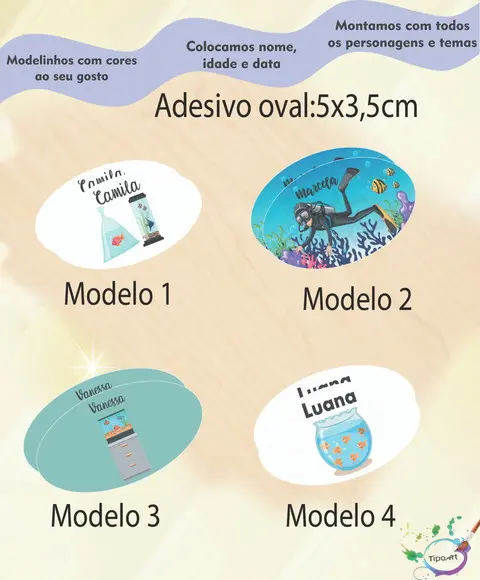 Adesivo Oval-aquário
