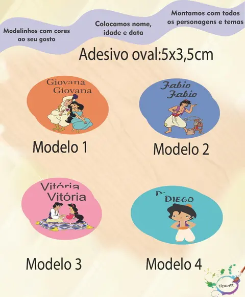 Adesivo Oval-aladim