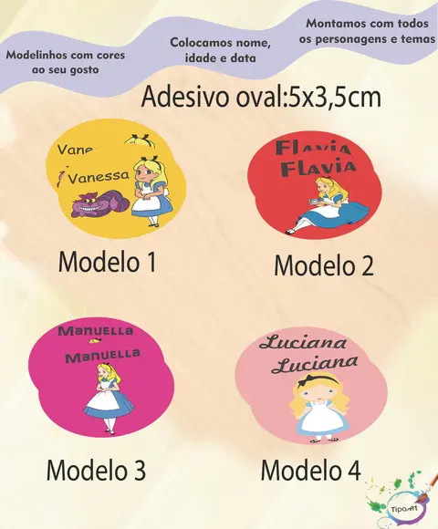 Adesivo Oval-alice