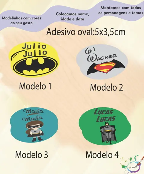 Adesivo Oval-batman