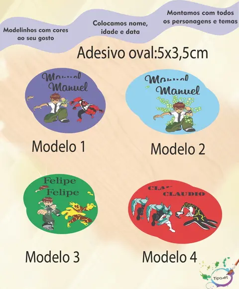 Adesivo Oval-ben 10