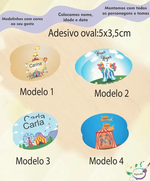 Adesivo Oval-circo