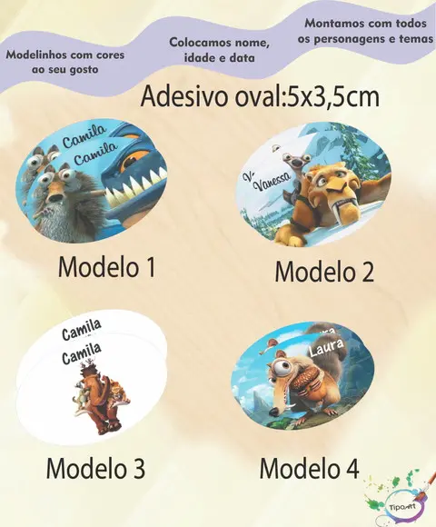 Adesivo Oval-era do Gelo