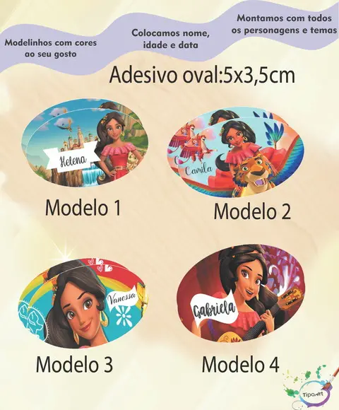Adesivo Oval-elena de Avalor