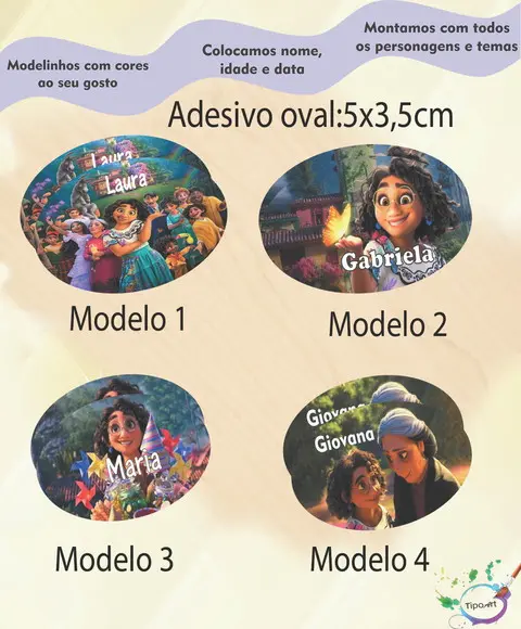 Adesivo Oval-encanto