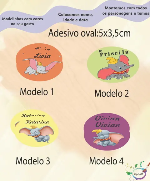 Adesivo Oval-dumbo