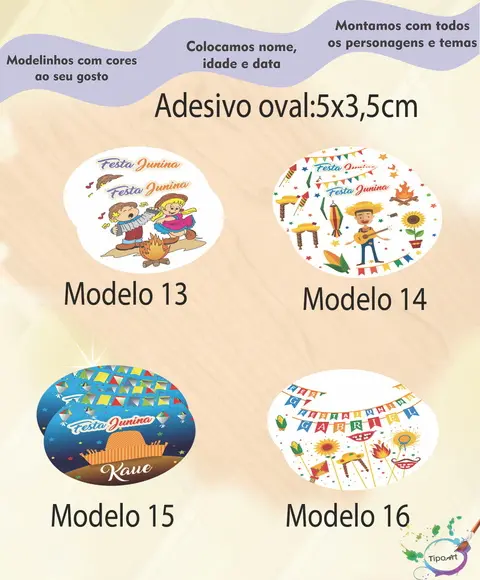 Adesivo Oval-festa Junina