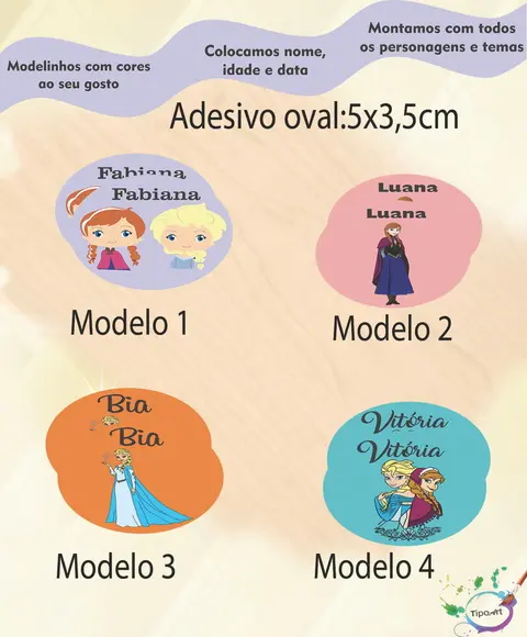 Adesivo Oval-frozen