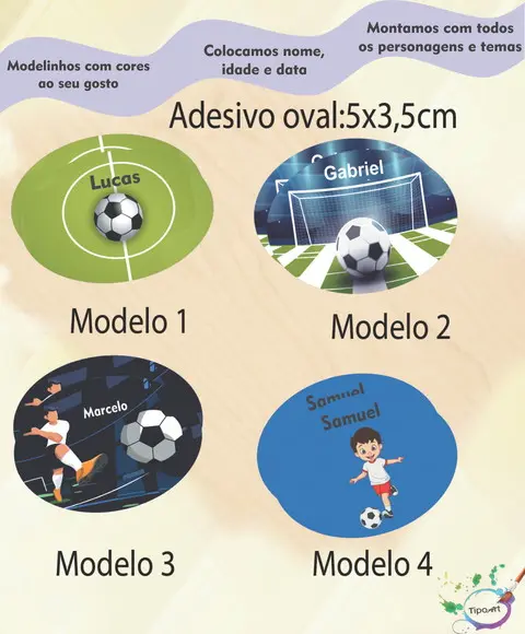 Adesivo Oval-futebol