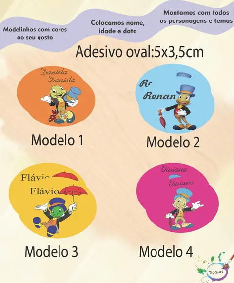 Adesivo Oval-grilo Falante