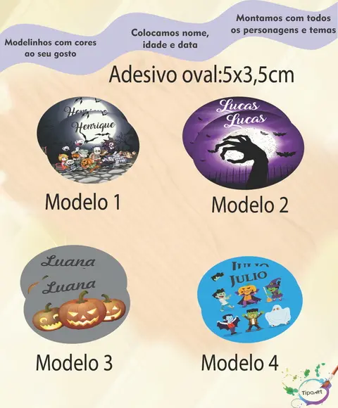 Adesivo Oval-halloween#2