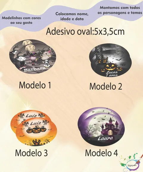 Adesivo Oval-halloween#1