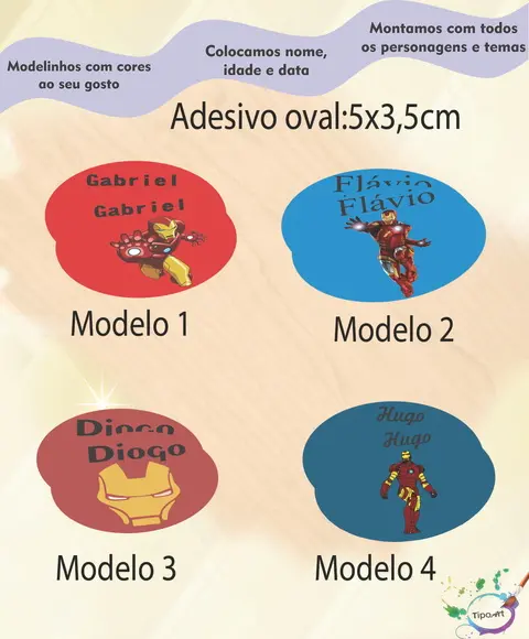 Adesivo Oval-homem de Ferro