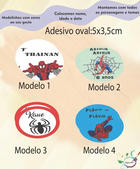 Adesivo Oval-homem Aranha