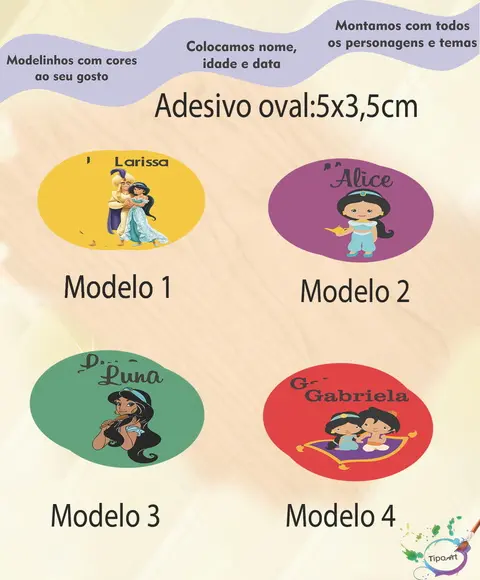 Adesivo Oval-jasmine