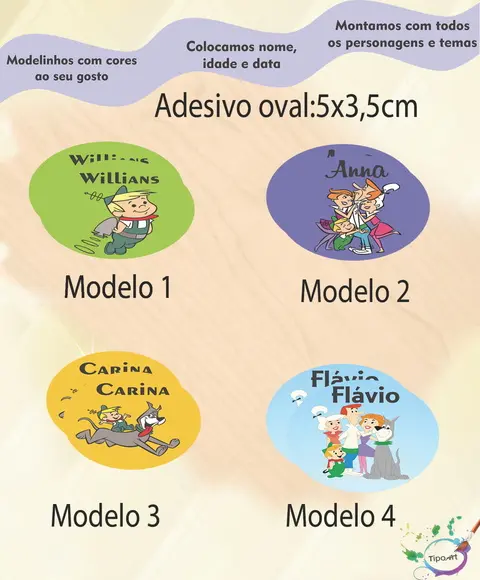 Adesivo Oval-jetsons