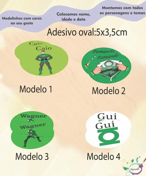 Adesivo Oval-lanterna Verde