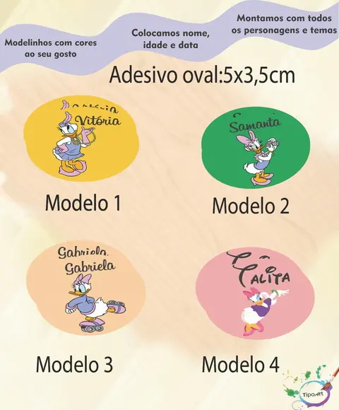 Adesivo Oval-margarida