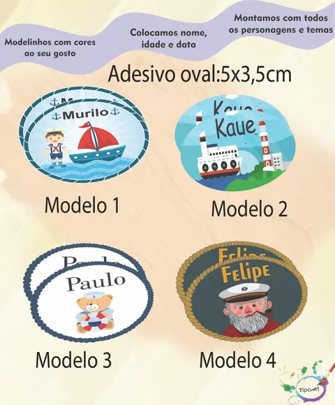 Adesivo Oval-marinheiro