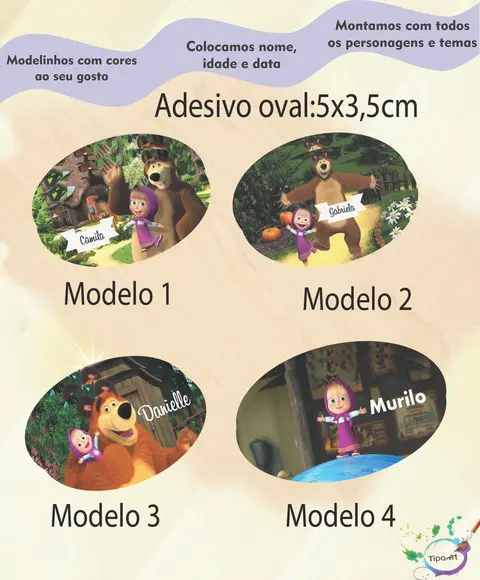 Adesivo Oval-masha