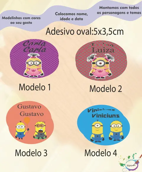 Adesivo Oval-minions