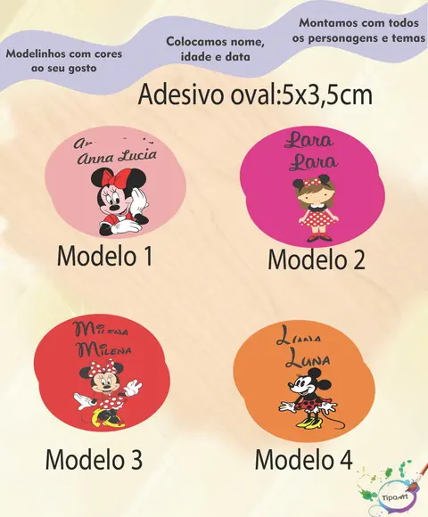 Adesivo Oval-minnie