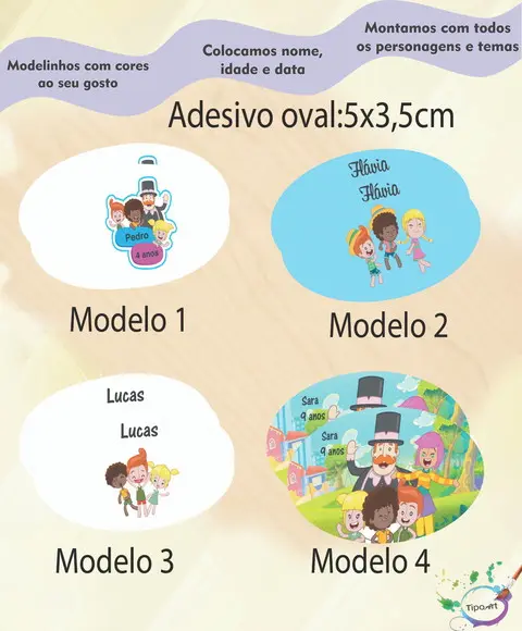 Adesivo Oval-mundo Bita