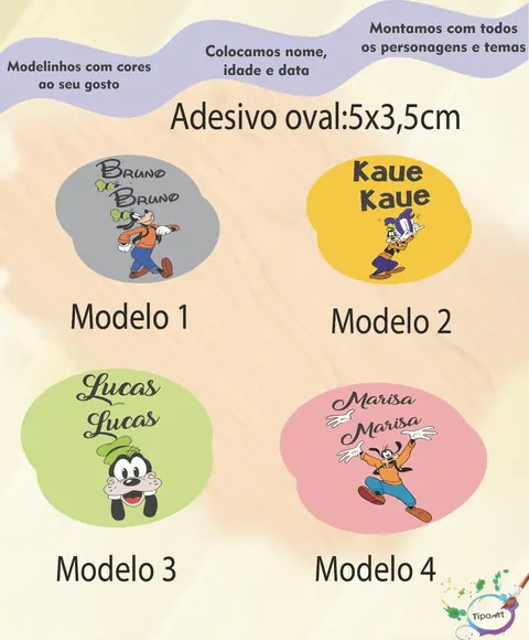 Adesivo Oval-pateta