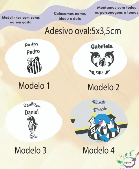 Adesivo Oval-peixe