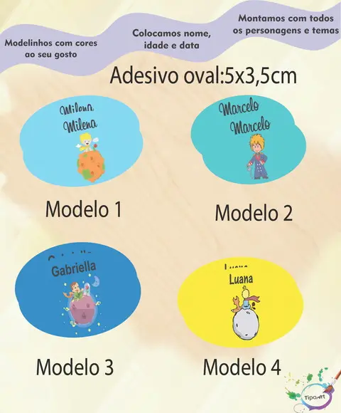 Adesivo Oval-pequeno Príncipe
