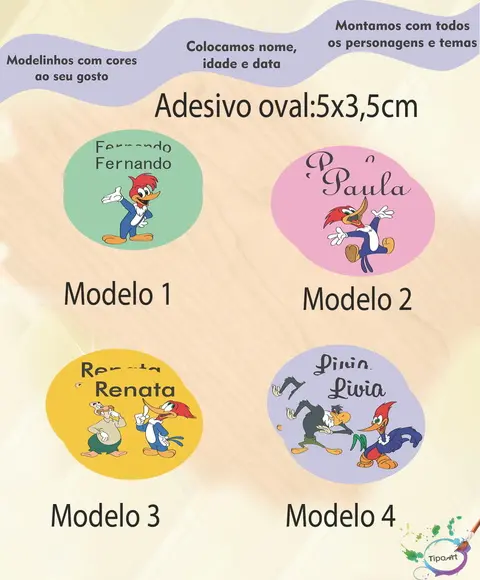 Adesivo Oval-pica Pau