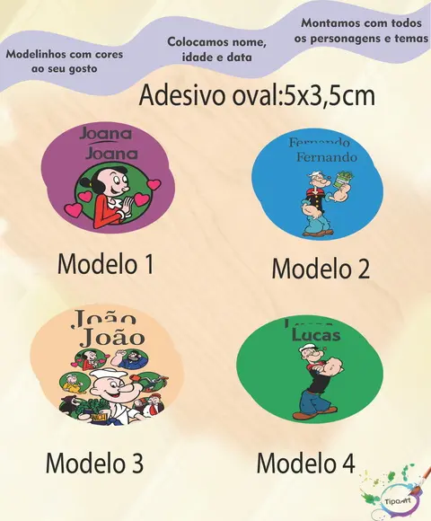 Adesivo Oval-popai