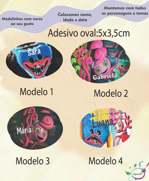 Adesivo Oval-poppy Play Time