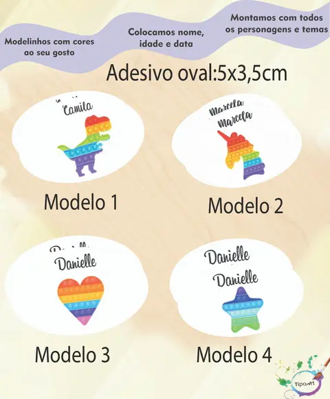 Adesivo Oval-pop Fidget