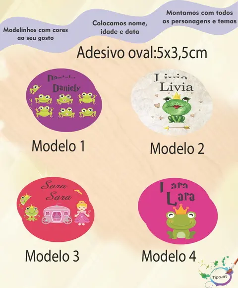 Adesivo Oval-sapinho