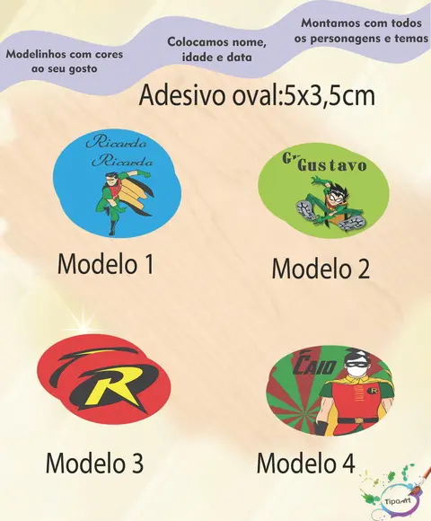Adesivo Oval-robin