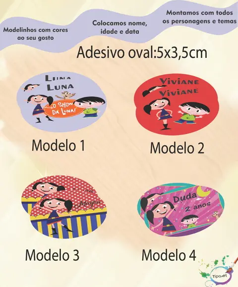 Adesivo Oval-show da Luna