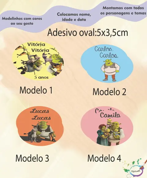 Adesivo Oval-shrek