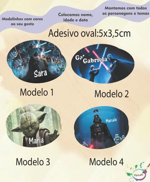 Adesivo Oval-starwars