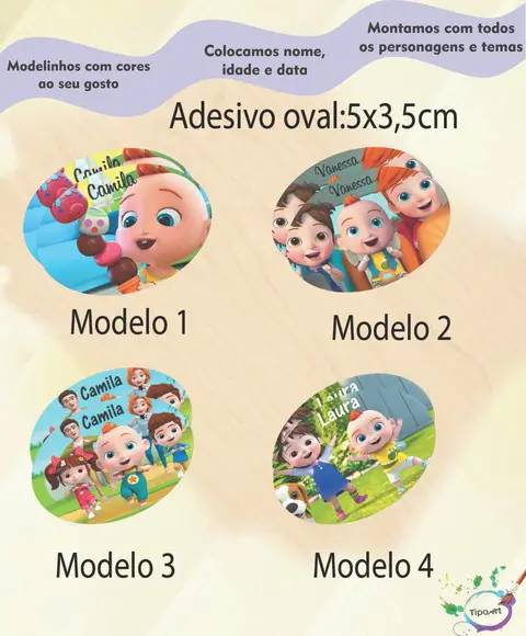 Adesivo Oval-super Jojo