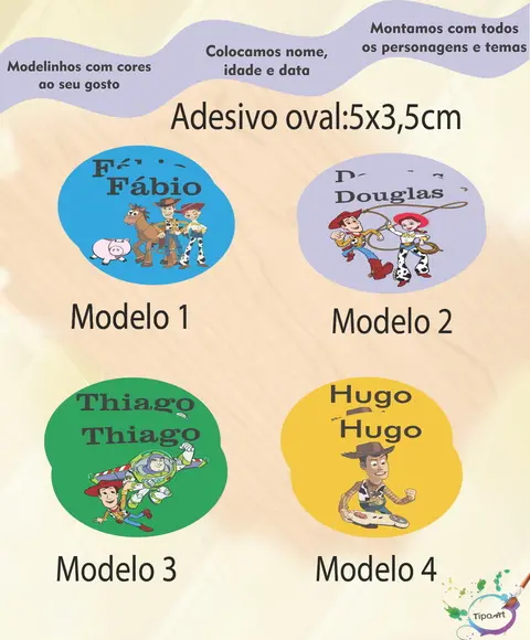 Adesivo Oval-toy Story