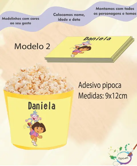 Adesivo p/ Balde Pipoca-dora