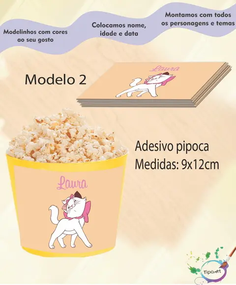 Adesivo p/ Balde Pipoca-marie