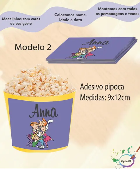 Adesivo P/balde de Pipoca-jetson