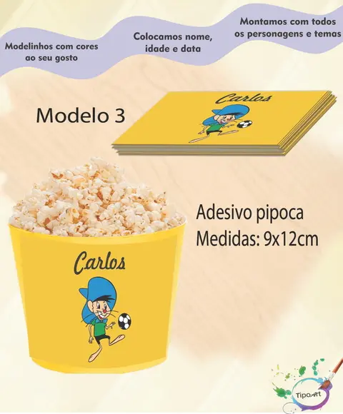 Adesivo P/balde de Pipoca-ligeirinho