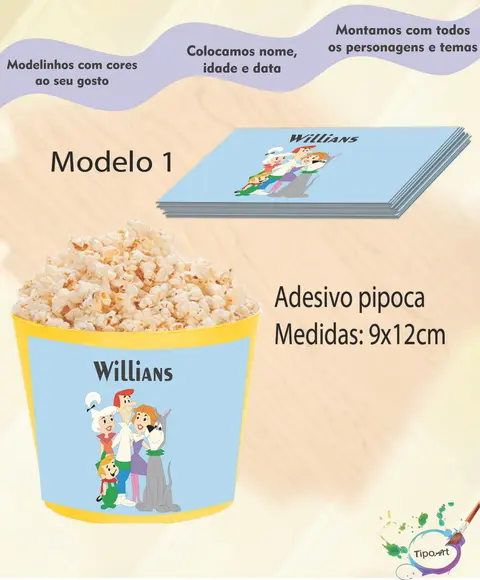 Adesivo P/balde de Pipoca-jetson