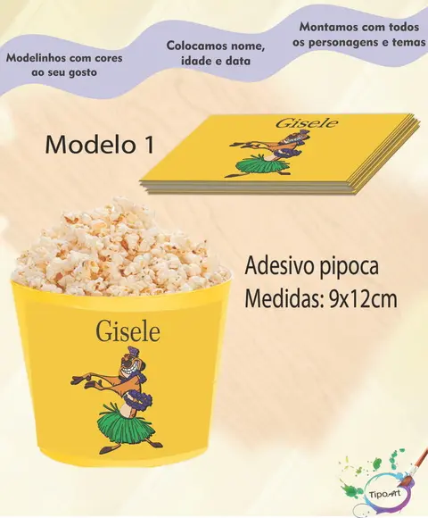 Adesivo P/balde de Pipoca-timão