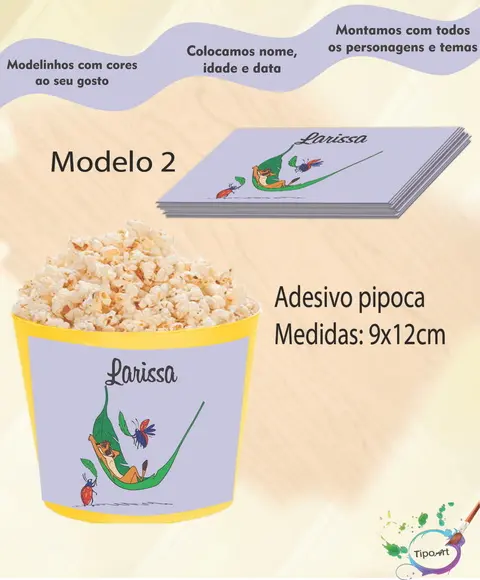 Adesivo P/balde de Pipoca-timão