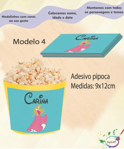 Adesivo P/balde Pipoca-aurora